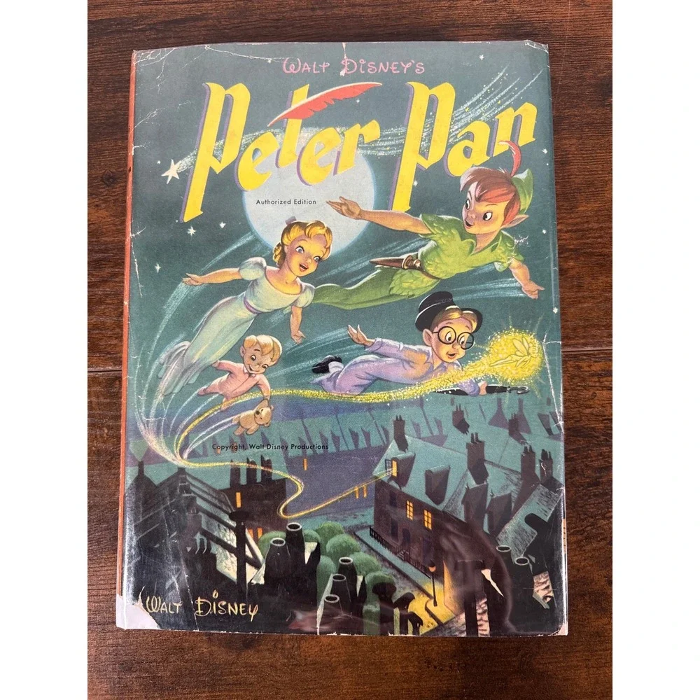 Vintage 1952 Walt Disney Peter Pan Whitman Authorized Edition Hardcover Book